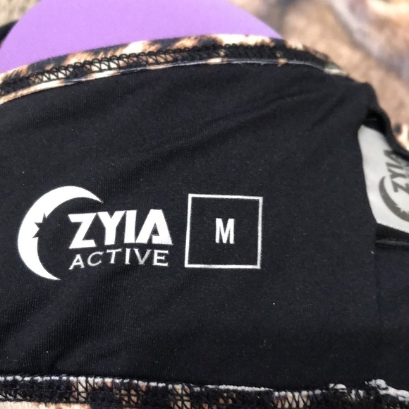 Zyia Active Leopard Brown Animal Print Mesh Racerback Sports Bra - Picture 5 of 5